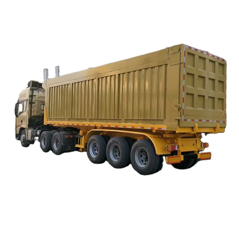 Produsen 3 as roda truk Trailer kotak kargo Dumper Trailer Semitrailer dalam stok untuk dijual