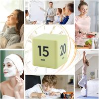 Nouveau Cube préréglé minuterie pratique Portable outil de gestion du temps étude cuisine cuisson renversement Pause compte à rebours Cube minuteries