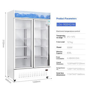 더블 도어 이중 온도 스팟 냉동기 직접 냉각 공기 냉각 신선 보관 상업용 냉장고 - Product Image 3