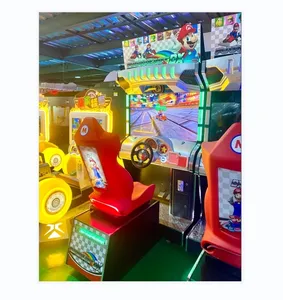 Mario 42 LCD Arcade jetonla çalışan Video oyunu konsol araba yarışı simülatörü FEC için kapalı eğlence eğlence makinesi