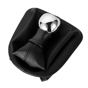 Cache-poussière en cuir pour pommeau de levier de vitesse, noir électroplaqué, pour Citroën Peugeot, accessoire intérieur intégré - Product Image 1