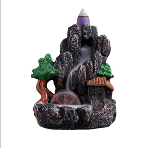 Nouveau brûleur d'encens à reflux en résine en forme de <span class=keywords><strong>montagne</strong></span>, fontaine cascade, support en céramique, cônes d'encens, décoration artisanale pour la maison - Product Image 5