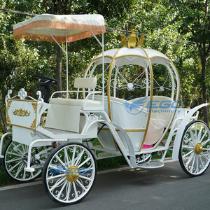 Wholesale Elegant <b>White</b> Canopy Electric <b>Pumpkin</b> Carriage New Design High Performance Princess Tour Wagon Budget‑friendly - Product Image 2