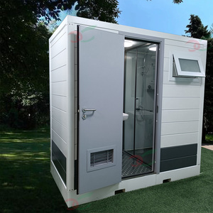 Unité de toilettes et de douche modulaire portable pour extérieur, préfabriquée hors site, bloc sanitaire de jardin - Product Image 1