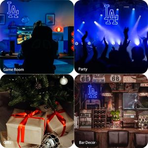 Enseigne néon LED bleue Dodgers pour garage, man cave, centre commercial, bar et salle de jeux - Décoration murale étanche IPX3 - Product Image 4
