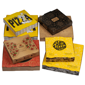 Caja de pizza rectangular de China, caja de pizza de 7/9/12 pulgadas con logo personalizado, corrugado, portátil y reutilizable, Y60