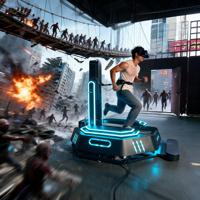 NINED Machine de jeu VR à faible encombrement, simulateur d'intérieur, plateforme de course à pied, utilisation en centre commercial, métal durable