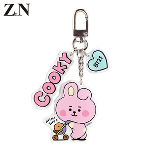 Cheap price Wholesale Custom Personalized Make Clear Logo Charm Anime Stainless Steel Plastic Acrylic Keychain