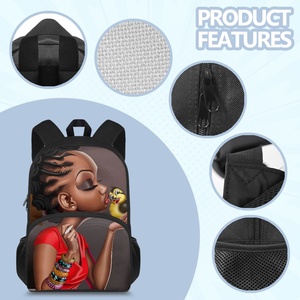 Cute Design Two Pocket African <strong>Black</strong> Arts Print <strong>Large</strong> Capacity Kids <strong>Backpacks</strong> Bag Unisex School <strong>Backpack</strong> for Children Boys Girls - Product Image 4