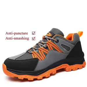 Toe thời trang an toàn giày kích thước tiêu chuẩn an toàn giày làm việc khởi động giá rẻ cao hàng đầu Sneaker thép cho nam giới Phụ nữ PU bông vải