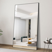 Miroir de dressing de chambre à coucher de style simple design miroir sur pied pleine longueur miroir rectangulaire à angle droit