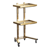 Support de rangement pour salon de coiffure coupe en acier inoxydable Petit chariot simple salon de coiffure armoire à outils