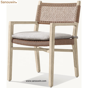 Poltrona in <span class=keywords><strong>Rattan</strong></span> per Tutte le Stagioni, Realizzata a Mano in Legno di Teak, Silhouette Modernista Semplice, Comoda e Portatile per <span class=keywords><strong>Set</strong></span> da <span class=keywords><strong>Giardino</strong></span> - Product Image 3