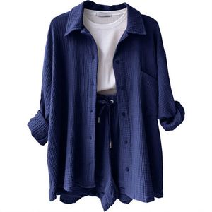 K116 Women's Formal Vintage Spring Outwear Long Sleeve <b>Shirts</b> Breathable Cotton Office Suit - Product Image 2