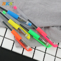 Stylo Gel Promotionnel BKS Pas Cher, Écriture Fluide, Pointe de 0,5 mm, Encre Noire et Rouge, Impression Sérigraphique sur Plastique pour Usage Scolaire et de Bureau
