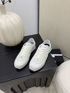 Chaussures de créateur de luxe de qualité supérieure, chaussures décontractées à lacets, chaussures de sport plates à bout rond en cuir véritable pour femmes - Product Image 5