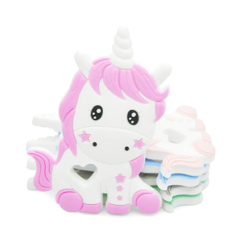 Mainan Tumbuh Gigi Bayi Unicorn, Mainan Tumbuh Gigi Silikon Aneka Warna Ramah Lingkungan Mini Bebas Bpa