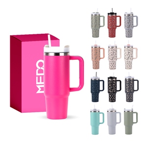 Gobelet isotherme en acier inoxydable personnalisable de 40 oz avec poignée, tasses de voyage promotionnelles pour voiture, gobelet à sublimation avec logo - Product Image 5