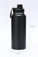 Botella de agua de boca ancha con logotipo personalizado, botella termo con aislamiento al vacío de acero inoxidable sin Bpa, precio al por mayor de 12 a 24 horas