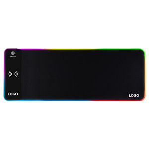 Chargeur <span class=keywords><strong>sans</strong></span> <span class=keywords><strong>fil</strong></span> antidérapant, 4 mm d'épaisseur, éclairage RGB, multifonctionnel, charge rapide 15 W, éclairage coloré extra-large, tapis de jeu - Product Image 5