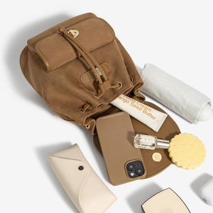 Özel Vintage moda sırt çantası yüksek kalite kadın çantaları sırt çantası Trendy Faux süet deri bayanlar sırt çantası - Product Image 6