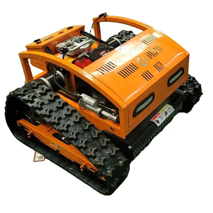Taşınabilir atv çim biçme makinesi uzaktan kumanda ile yürüyüş bahçe çim biçme makinesi