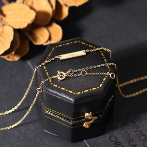 Kalung Batang Persegi Panjang Horizontal Kosong Perak <span class=keywords><strong>Sterling</strong></span> S925 untuk Wanita, Model Trendi dan Laris, Ukuran 16X3cm - Product Image 3