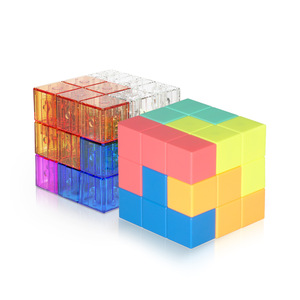 YJ Magnetic <b>Building</b> <b>Blocks</b> 3x3 Rubik's Cube Colored Transparent Educational Toy For Youth Brain-Boosting - Product Image 3