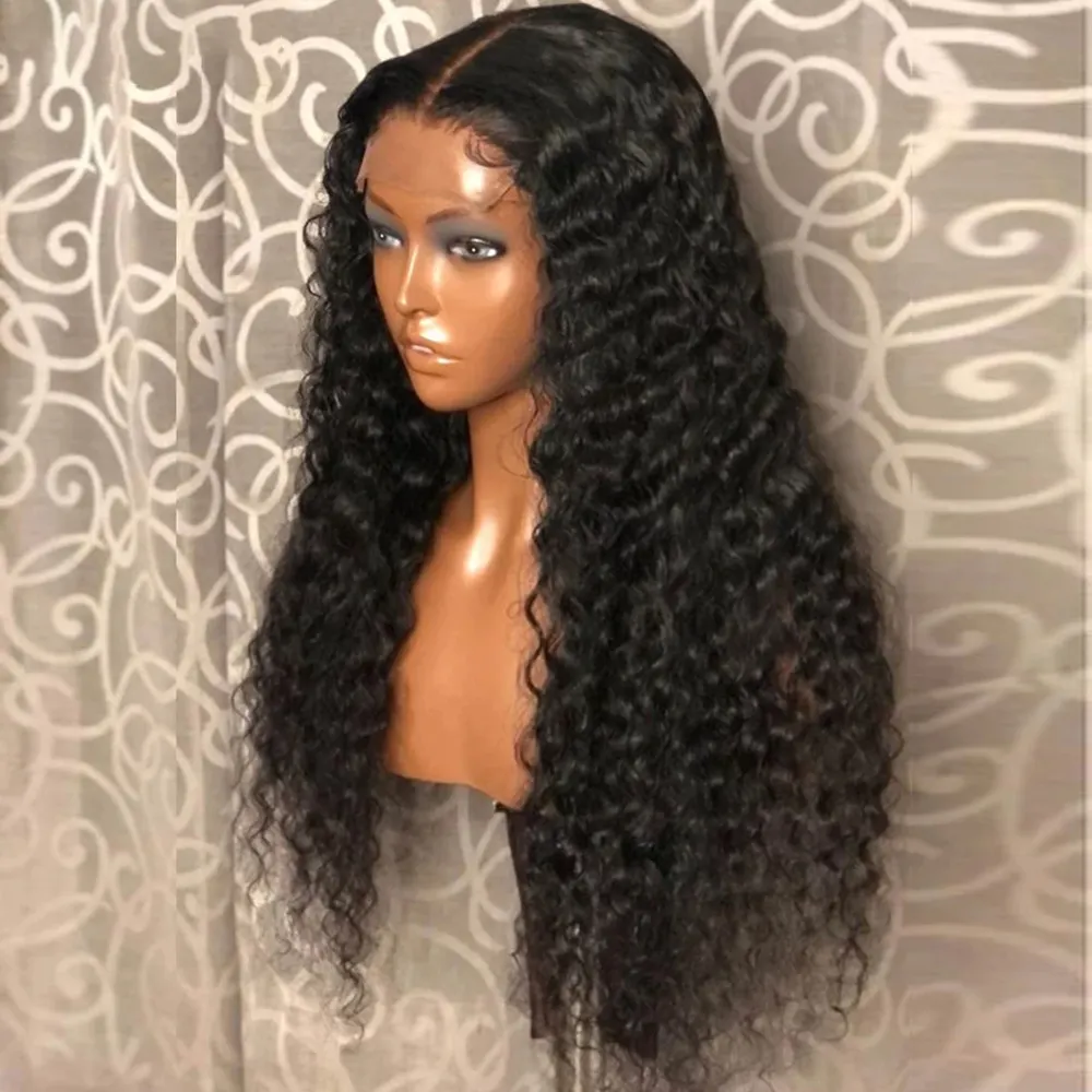 Indian Deep Wave Frontal Wig Remy Hair 13x6 Lace Front Human Hair Wigs for Women Pre Plucked Deep Curly 4x4 Lace Closure Wigs