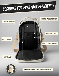 Sac de sport magnétique avec porte-bouteille, poches pour téléphone, bandoulière, aimants, organiseur d'accessoires, sacoche, pochette, étui - Product Image 4