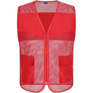 Gilet volontario in cotone traspirante personalizzato per un lavoro di beneficenza e un servizio comunitario con gilet a rete per bambini e stampa Logo - Product Image 1