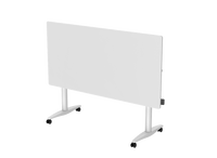 LOGICDATA ODM OEM Table de bureau ergonomique mobile pliable à 2 pieds, hybride agile, réglable en hauteur par colonne INLINE