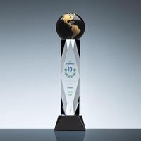 Haute Qualité Populaire Couleur Cristal Monde Globe Personnalisé Cristal Terre Globe trophée