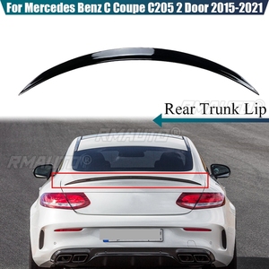 สปอยเลอร์หลังรถยนต์แบบมันเงาสีดำ/ลายคาร์บอนไฟเบอร์ สำหรับ Mercedes Benz C Coupe C205 2015-2021 C Class - Product Image 1