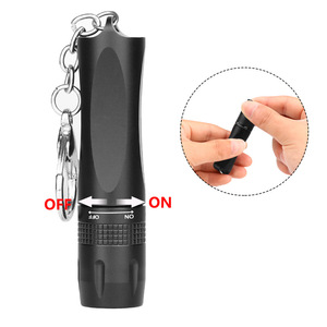 Mini lampe de poche LED T6 en alliage d'aluminium, portable, avec porte-clés, lumière d'urgence, lumière blanche, alimentée par piles AAA - Product Image 5