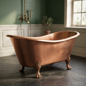 Bañera Independiente de Cobre Profundo de Lujo, Acabado Níquel Pulido, Ecológica, Modelo I H C - ¡Venta Caliente! - Product Image 3