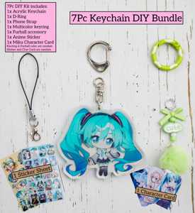 Kit DIY de breloques et sangles de téléphone en acrylique, personnages OEM/ODM, 7 lots de 33 designs, style Chibi - Product Image 2