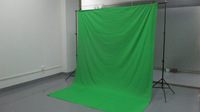3*6m layar hijau padat latar belakang Studio Chromakey Muslin katun poliester non-tenun putih bendera fotografi bendera