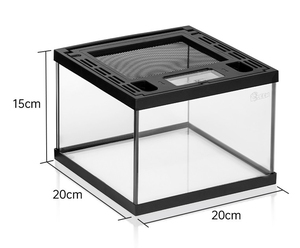 Terrario per rettili in vetro 360 ° HD: involucro traspirante All-in-One per draghi barbuti e altri rettili - Product Image 1