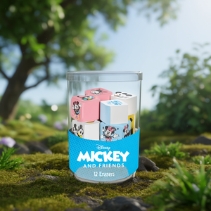 Cubo de Borradores con Diseño de Mickey y Minnie de Disney, con 12 Borradores, Multicolor - Product Image 3