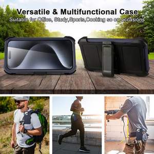 Étuis de téléphone portable pour iPhone 17 <span class=keywords><strong>Air</strong></span> 17 Pro <span class=keywords><strong>Max</strong></span> <span class=keywords><strong>360</strong></span> Combo Defender Case Robuste Ceinture de protection Clip Holster Couverture de téléphone portable - Product Image 6