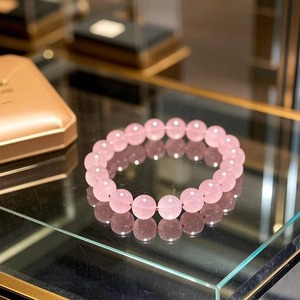 Wholesale Natural Pink Round Pink Crystal Round Bead Handmade <b>Bracelet</b> for Women <b>Healing</b> Love Stone Jewelry Gift - Product Image 5