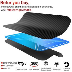 HDTV Kỹ Thuật Số Trong Nhà Khuếch Đại Ăng-ten Truyền Hình Freeview 4K 1080P HD VHF UHF Cho Kênh Địa Phương 130 Dặm Phạm Vi 1.5C-2V AH-LINK - Product Image 4