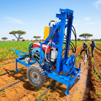Machine de forage de puits d'eau portable hydraulique diesel de haute qualité avec garantie d'un an, 35 CV, 150 m, avec trépan triconique