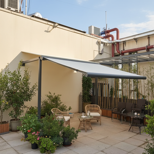Auvent <span class=keywords><strong>motorisé</strong></span> à cassette intégrale avec éclairage LED pour terrasses extérieures et ombrage de jardin - Product Image 5