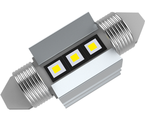 Luz Interior Súper Brillante S2 <span class=keywords><strong>F1</strong></span> 3W 300LM DC 9-30V Blanca 3SMD 3838 Chips, Fuerte, Sin Errores Canbus, Sin Parpadeo para Auto - Product Image 1
