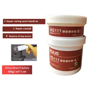 Factory Two Component Metal Filled Epoxy Putty 111 112 113 For Casting Iron/ Stainless Steel/ Aluminum Filler Repair Putty