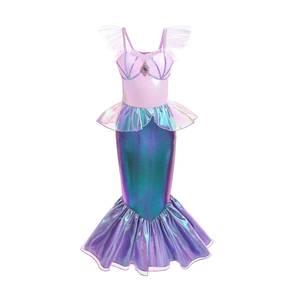 Nuevo Vestido de Disfraz de Halloween para Niñas con Mangas Volantes de Sirena y Colores de Moda - Product Image 3