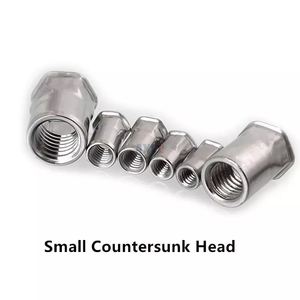 M3 M4 M5 M6 M8 M10 M12 304 Thép Không Gỉ <span class=keywords><strong>Hex</strong></span> Hình Lục Giác Đầu Phẳng Chìm Đầu Mở End Nửa Hình Lục Giác Đinh Tán Hạt - Product Image 2