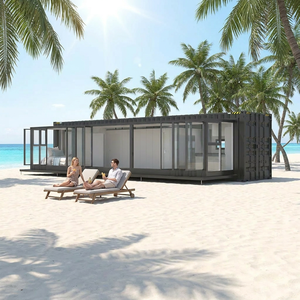 Module de camping préfabriqué 40HQ extensible avec bureau, logement, 2 chambres, salle de bain et cuisine - Product Image 1